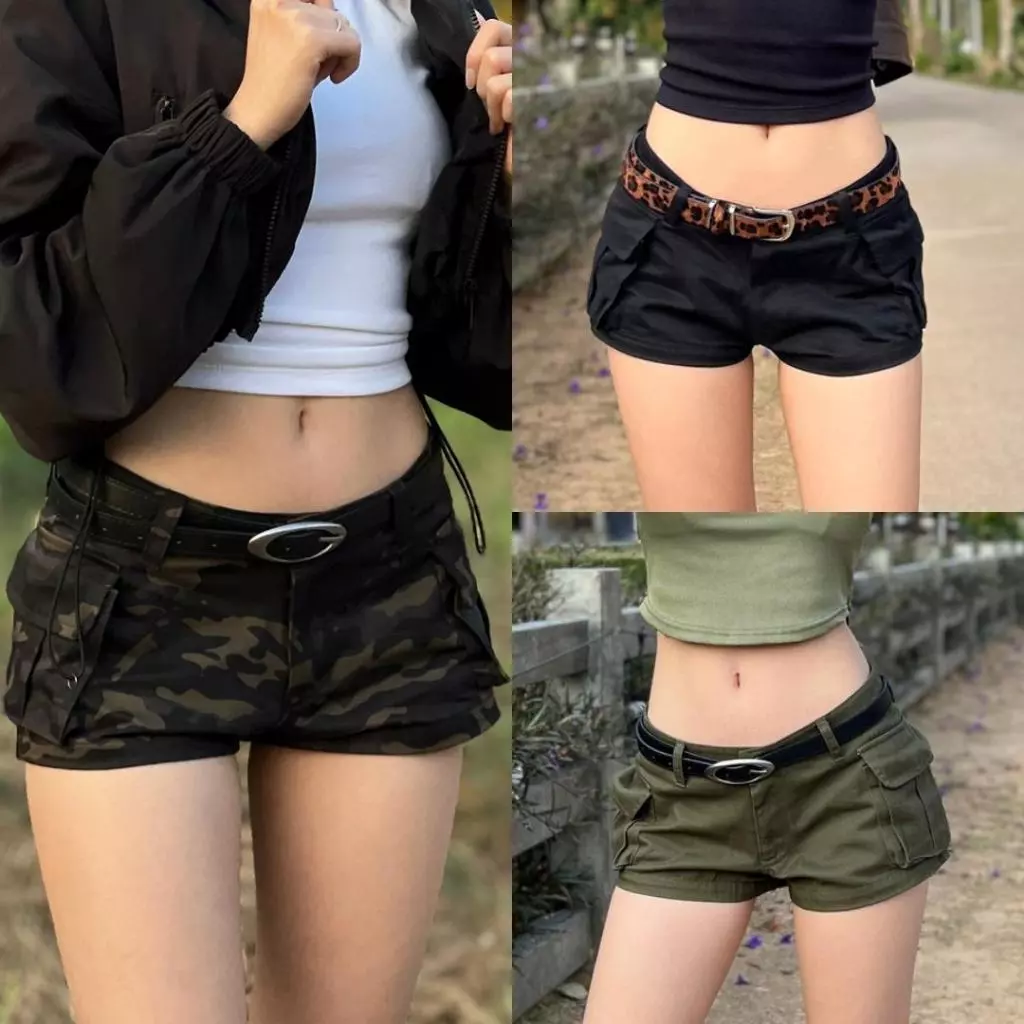 warm_wears - All Cargo Short pants กางเกงคาร์โก้ขาสั้นทรงเอวต่ำ
