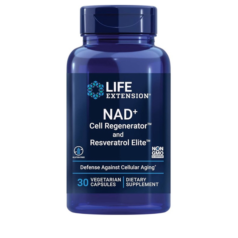 EXP 11/27 Life Extension, NAD+ Cell Regenerator and resveratrol  30 แคปซูล