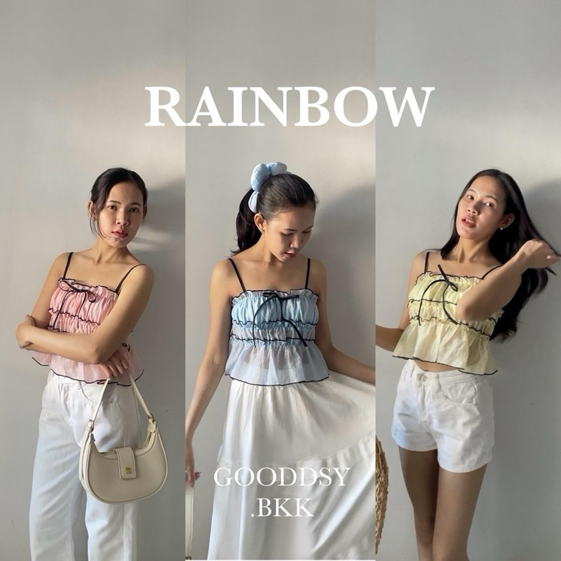 Gooddsy.bkk | Rainbow เสื้อสายเดี่ยวผ้าชีฟองหวานๆน่ารัก Clothing