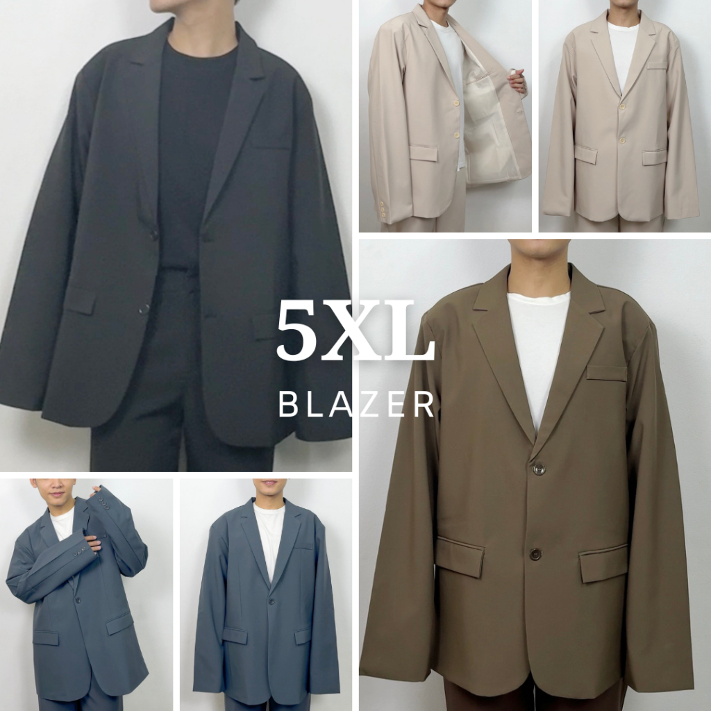 [Size:5XL] เบลเซอร์ผู้ชาย Blazer เสื้อคลุม สื้อใส่ไปงานแต่ง ประชุม ทำงาน