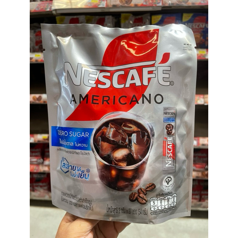 เนสกาแฟ อเมริกาโน่ ZERO SUGAR ขนาด 54 กรัม(2g. x 27 ซอง)