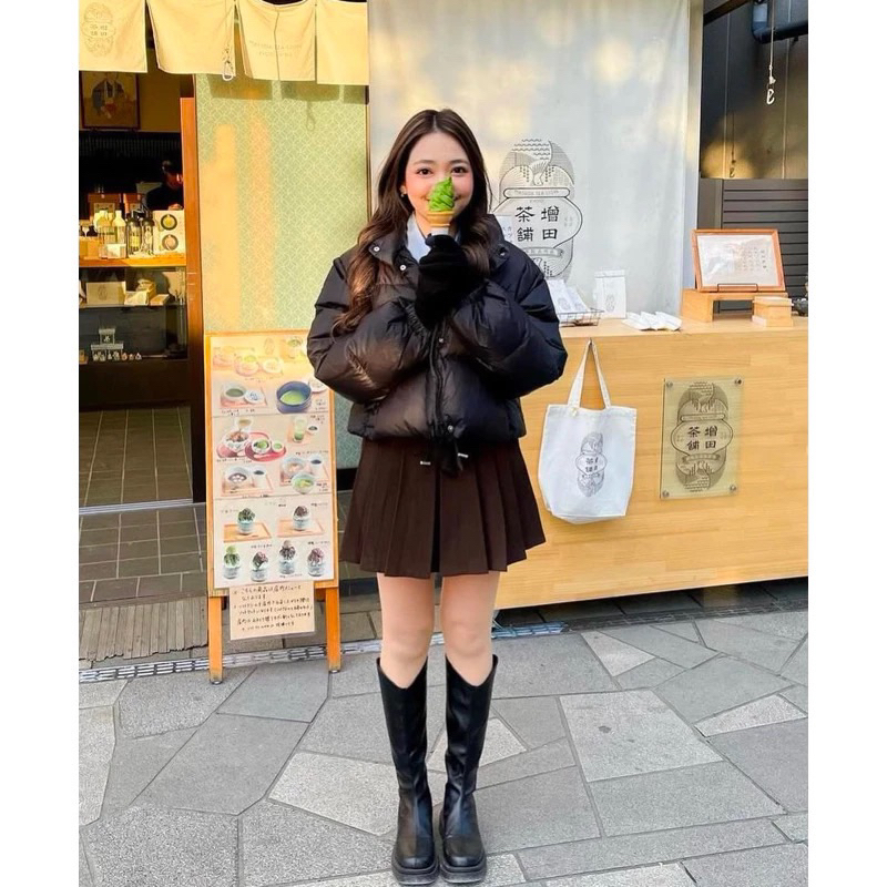 umore.made  coat สีดำ กันหนาวได้-10