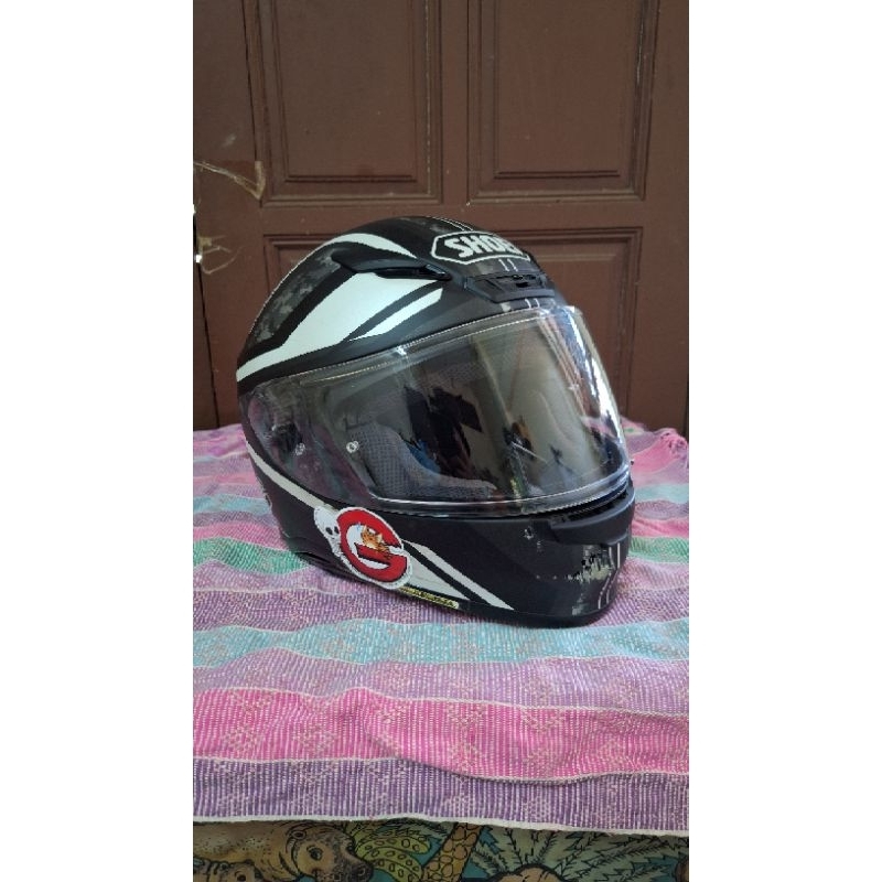 หมวกกันน็อคเต็มใบทรงสปอร์ต Shoei z7 ลาย Parameter สีด้านไซส์ M นวมทำใหม่พร้อมลุยแถมชิวใส 2 อัน