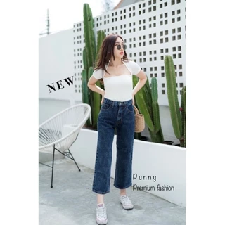 💯Punny jeansทรงขากระบอก7ส่วนผ้าไม่ยืดเอวสูงปิดสะดือสาวอวบมีไซนะค่ะ23"-38"เลยจ้าผ้าดีมากเก็บทรงพลางหุ่นไดดีสุดจ้ารุ่นนี้
