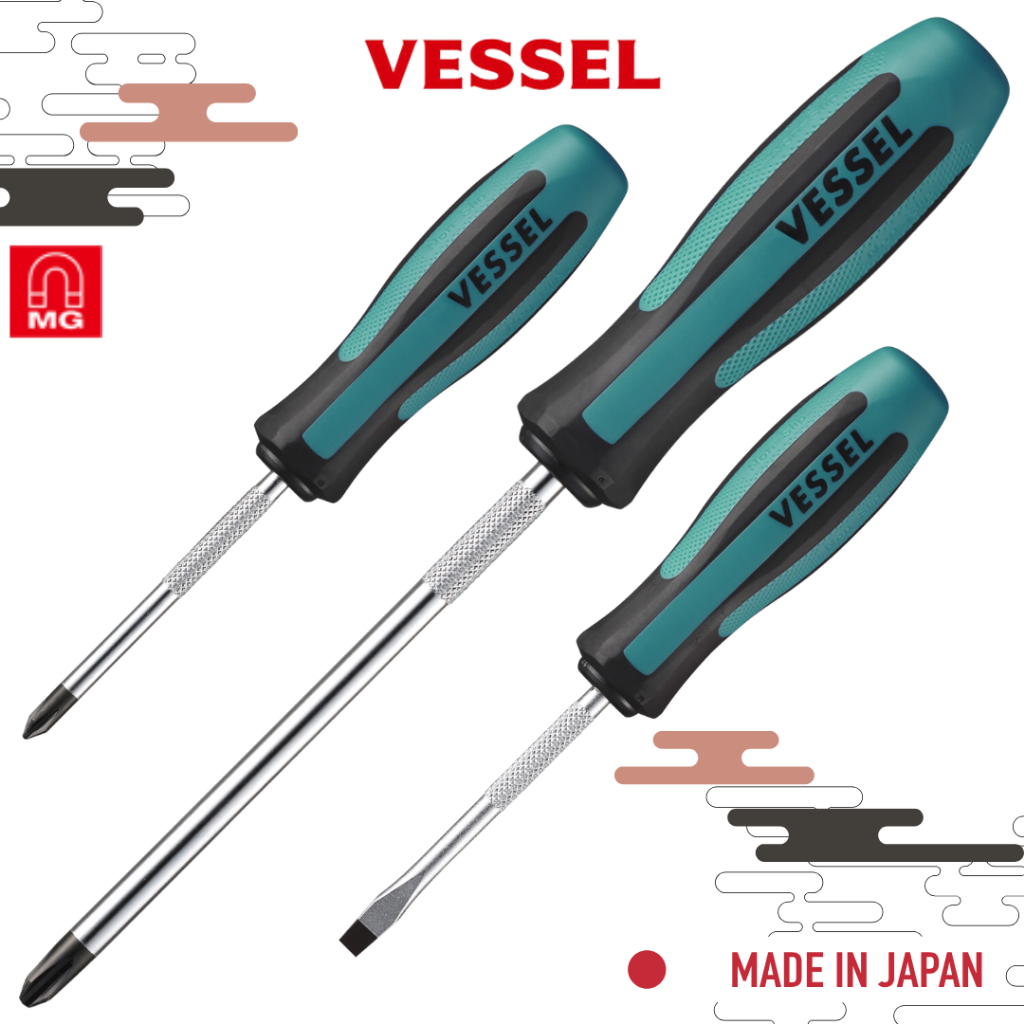 VESSEL ไขควง Megadora แบบ แฉก/แบน รุ่นมาตราฐาน No.900