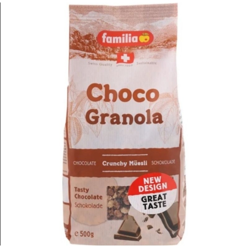 แฟมิเลีย ช็อกโก กลาโนล่า รสช็อกโกแลต 500 ก. Familia choco Granola 500 g.