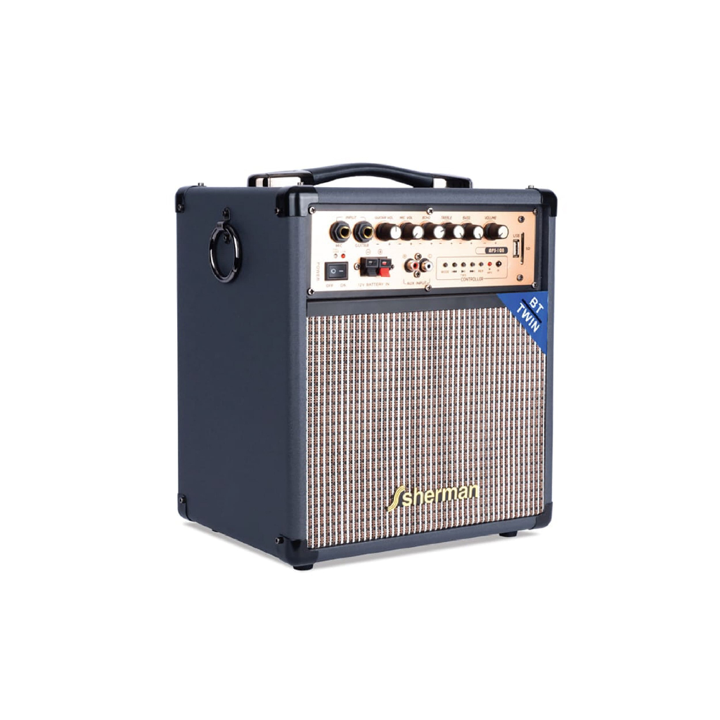 Sherman APS-108 Portable Bluetooth Speaker ลําโพงกระเป๋าหิ้ว พร้อมไมค์ลอย - รูปที่ 2