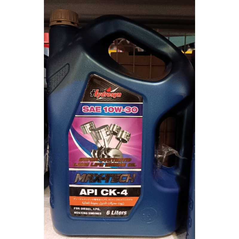น้ำมันเครื่อง MAX-TECH HYDROSYN SAE 10W-30 แพ็กเกจใหม่ ขนาด 6ลิตร