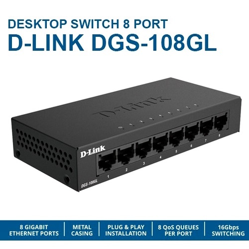 Gigabit Switching Hub 8Port D-LINK DGS-108GL (5)