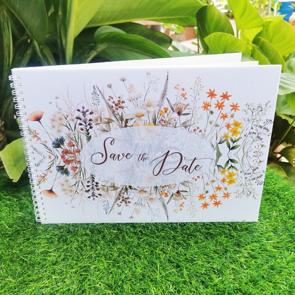 สมุดเซ็นอวยพรสมุดประสาทพร Save the date พร้อมส่ง