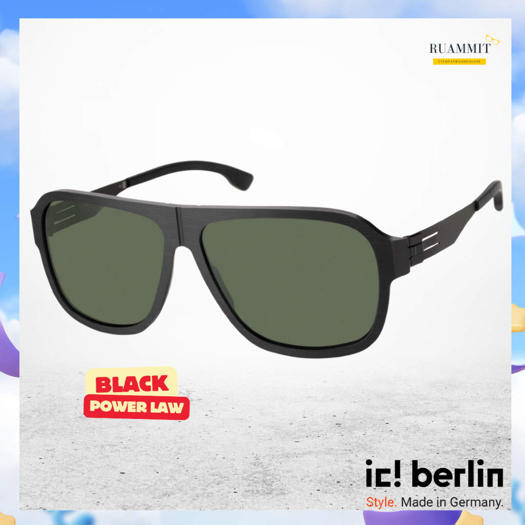 รุ่นสุดฮิต แว่นตากันแดด ic! berlin รุ่น Power Law ของแท้!!
