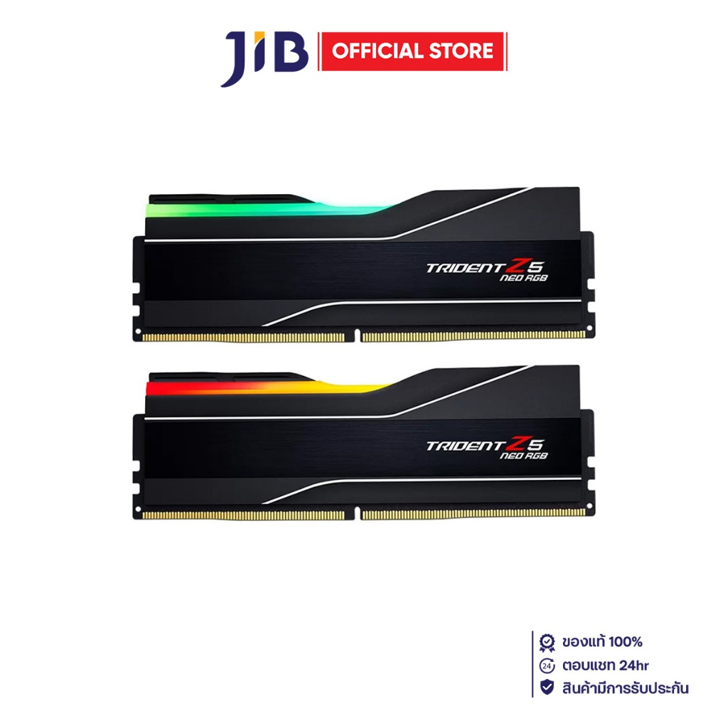 64GB (32GBx2) DDR5 6000MHz RAM (หน่วยความจำ) G.SKILL TRIDENT Z5 NEO RGB (AMD EXPO) (BLACK) (F5-6000J