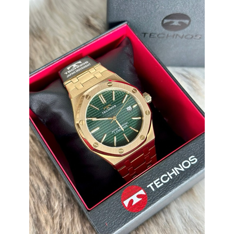 ⌚️Technos Swiss Green Dial Date Unisex Watch