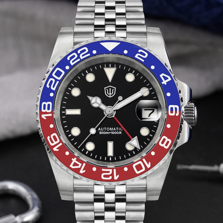 [Limited-order][ออโต้] Watchdives WD16760 V2 MSll GMT Watch 40MM BGW9 AR Flat Sapphire NH34 200M