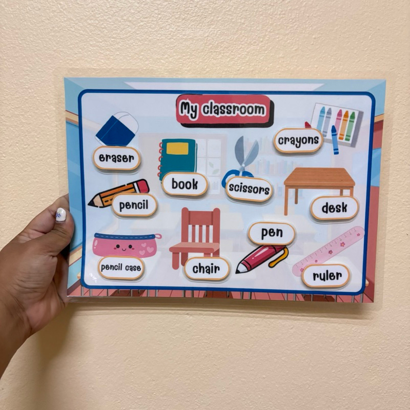 [พร้อมส่ง]"Things in my classroom" สื่อการสอนวิชาภาษาอังกฤษ
