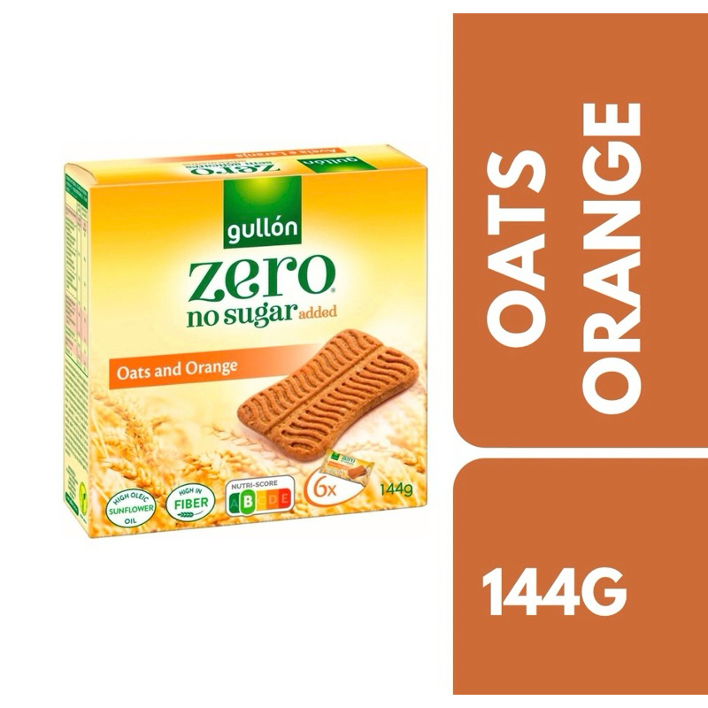 Gullon Oats and Orange Flavour 144g++ กูลลอน ข้าวโอ๊ต รสส้ม 144 กรัม