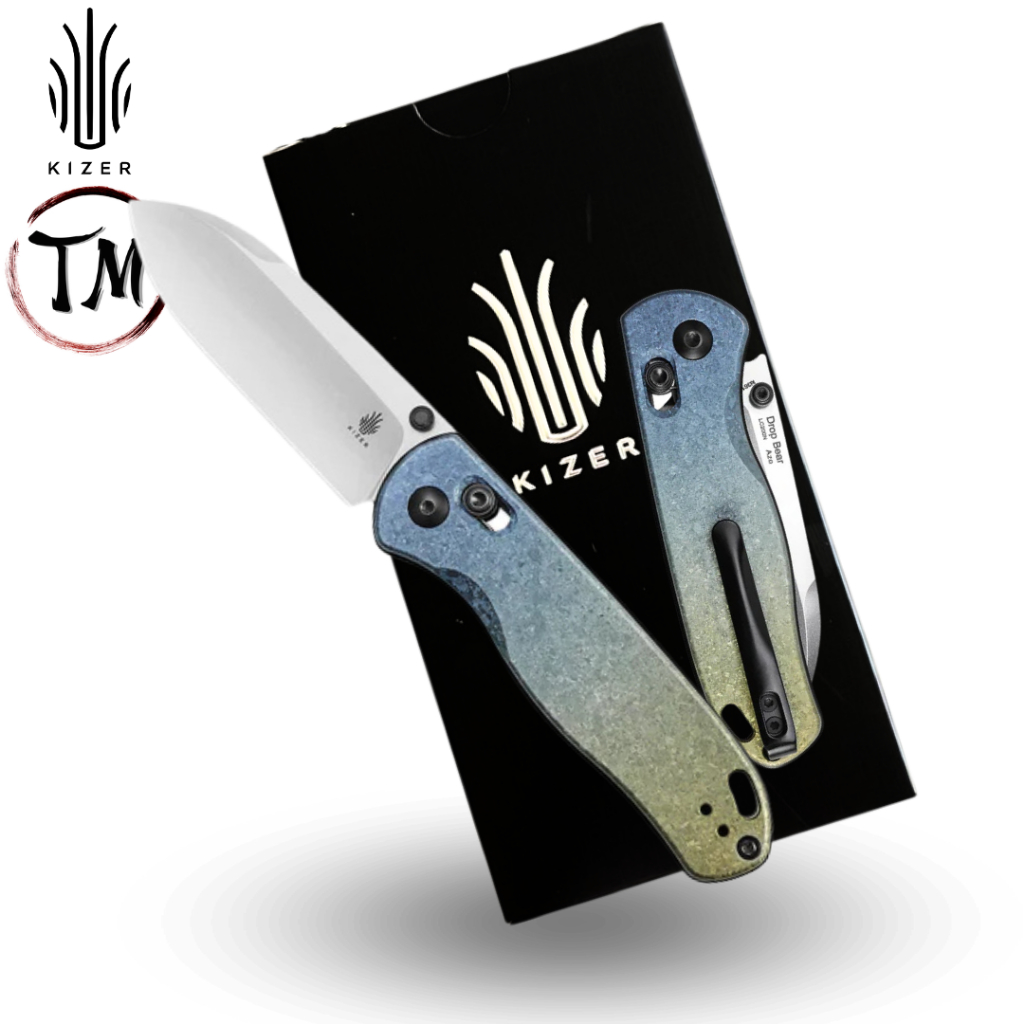 Kizer DropBear พี่หมีทะเลเหล็กLC200N มีดEDCสุดฮิต เบากระทัดรัด ด้ามTitanium สวยงาม