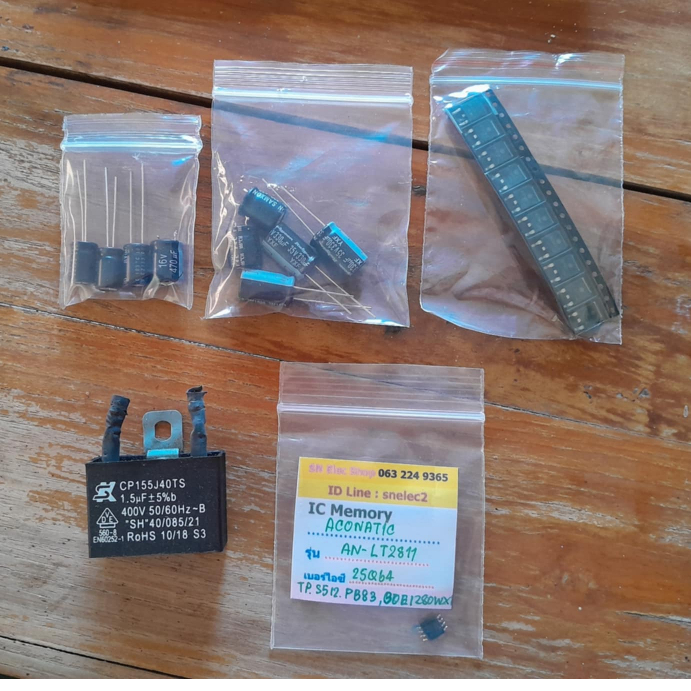 ขายเหมา IC Memory เดิม Aconatic AN-LT2811, คาปาซิสเตอร์ 16v 470uf, 35v 330uf, ME15N10-G, คาปาซิสเตอร