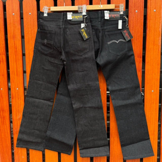 Hirockกางเกงยีนส์ขากระบอกใหญ่ผ้าดิบ14ออนซ์ เน้นปั้นเฟด แถมป้…