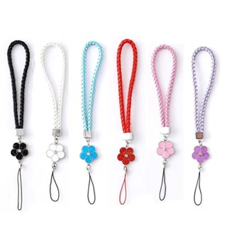 โทรศัพท์เชือกเส้นเล็ก เชือกคล้องโทรศัพท์มือถือใบโคลเวอร์สี่แ…