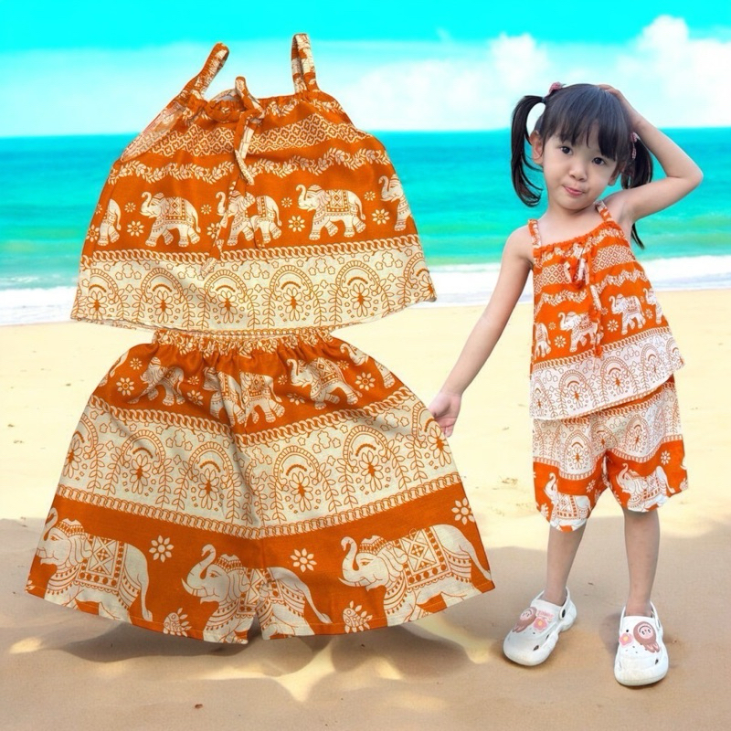 ชุดช้างสายเดี่ยว เสื้อ+ กางเกง รุ่นเข้าใหม่เกรดพรีเมี่ยม พร้อมส่ง