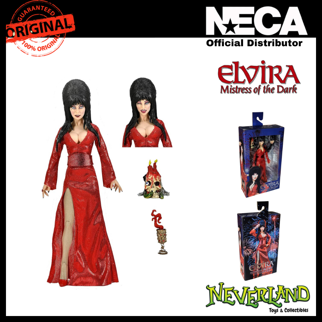 (NECA) Elvira Elvira “Red, Fright, and Boo” 8” Clothed Action Figure
