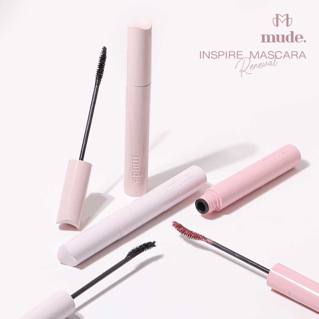 [SALE อ่านก่อนสั่ง] MUDE RENEWAL INSPIRE CURLING  MASCARA 8 ML. (มาสคาร่า สูตรขนตาหนา+งอน / ยาว+งอน กันน้ำ)