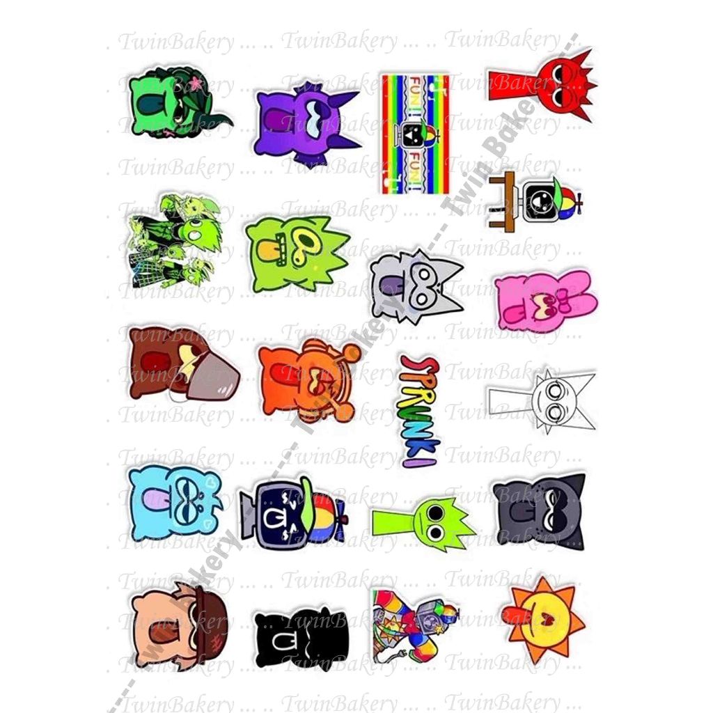 🍫 แผ่นเวเฟอร์ (Wafer Sheet) สำหรับตกแต่งเค้ก รวมลาย Sprunki ** ทานได้ ** 🍫 - รูปที่ 3