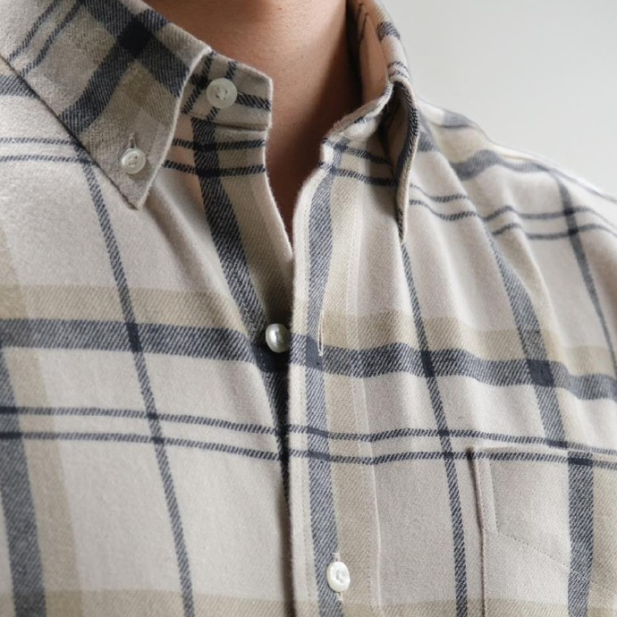 era-won Premium Quality เสื้อเชิ้ต คอปก Dress shirt Regular Shirt แขนยาว สี Oreo Smart