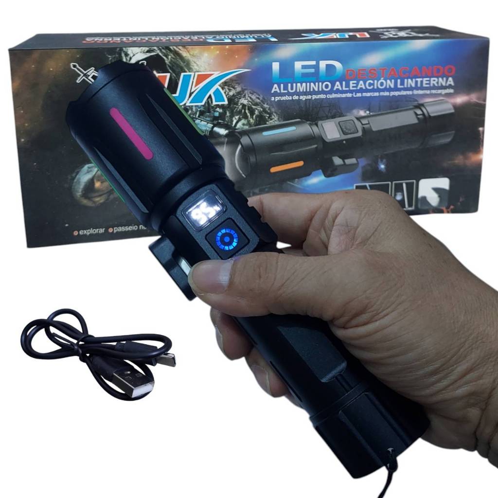 ไฟฉายแรงสูง WL26 LJK / CKL สว่างมาก ไฟฉายแรงสูง Zoomได้ ส่องไกล LED DESTACANDO ไฟ 3 Mode ชาร์จUSB TYPE C