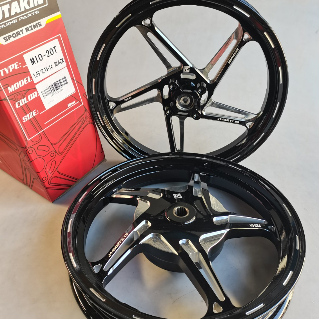 MUTAKIN ล้อแม็ก J501 CNC RIM สำหรับ FOR YAMAHA MIO125/125i FINO125 MIOM3 MIO125GP MIOS MIOZ 1.85*2.1