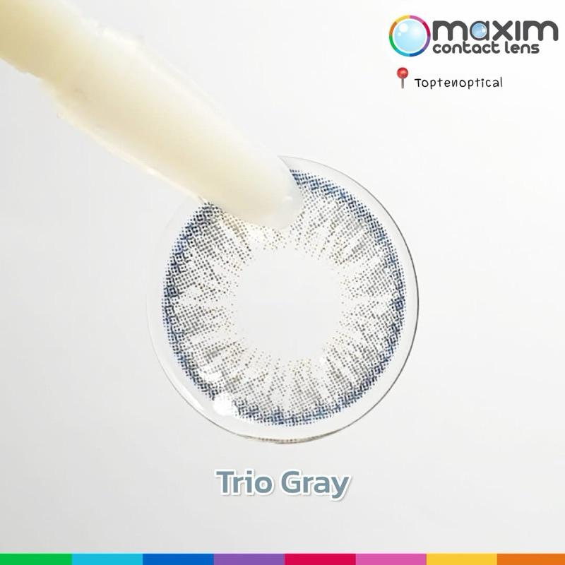 Maxim contactlens กล่องน้ำเงิน สี Trio gray