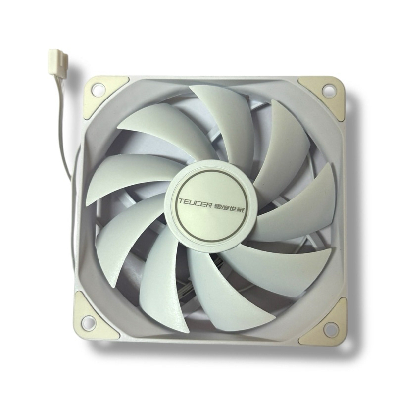 (มือสอง) พัดลมเคสคอมพิวเตอร์ 12 CM PC CASE FAN สำหรับคอมตั้งโต๊ะ ขนาด 12 เซนติเมตร สีขาว ทำงานปกติ