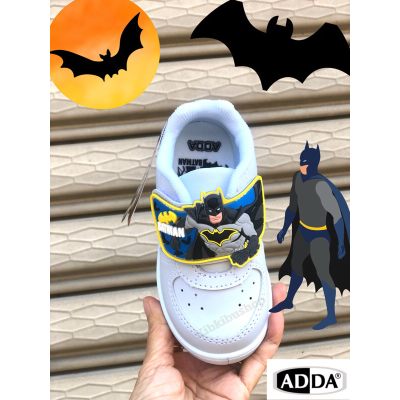 💥NEW 2025 รองเท้านักเรียนอนุบาล แบทแมน  รุ่นมีไฟ🔥กระพริบ จาก ADDA  41A20 และพละขาว 41N20 - รูปที่ 2