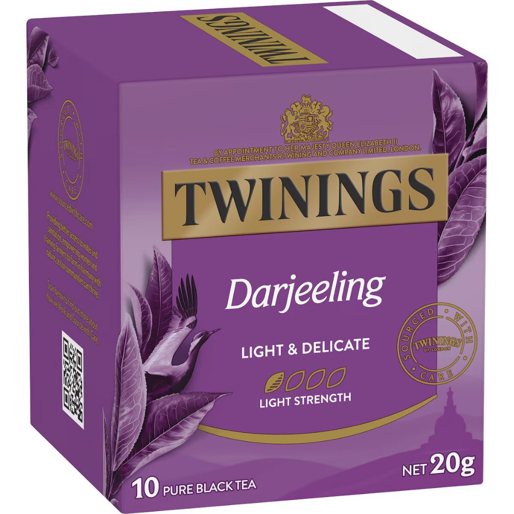Twinings Darjeeling Tea Bags 10 Pack (Individually wrapped) ทไวนิงส์ ชาดาร์ลีจิง ชนิดซอง 10 ซอง(ชามีซองบรรจุแยก)