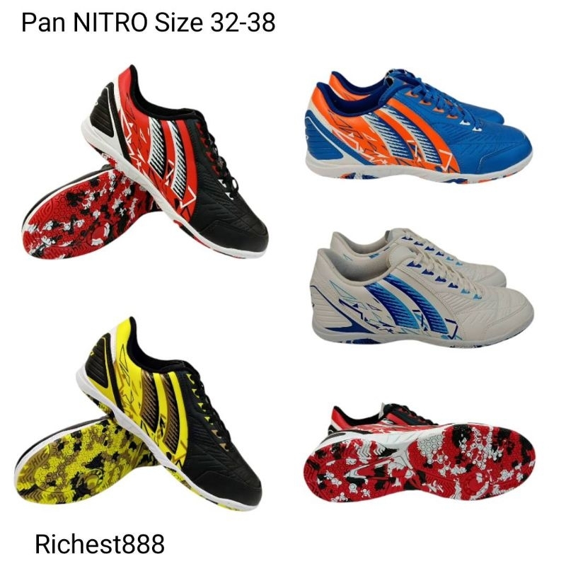 PAN NITRO รองเท้าฟุตซอลแพน PF14NA รุ่นใหม่ล่าสุด พื้นลาย