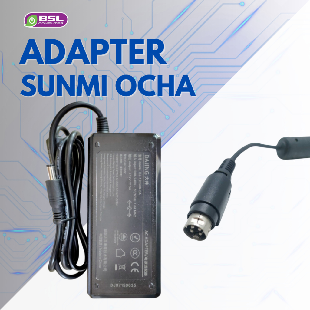 คุ้มสุด Adapter sunmi ocha คละยี่ห้อที่ชาร์ตแบตมือสอง Sunmi D1 D2 D1 T1 รุ่นCYSE65-240250 รุ่นEA1068