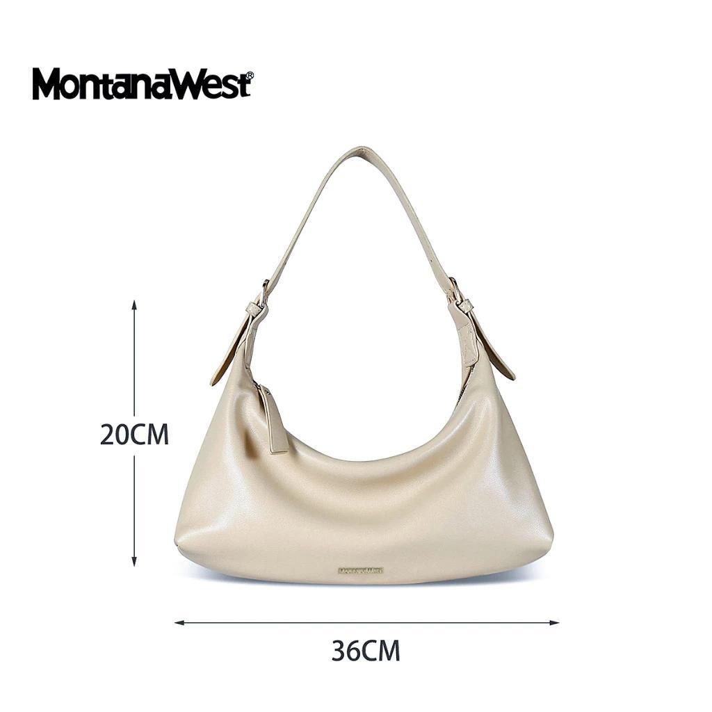 Montana West รุ่น Hobo Bag Shoulder Bags กระเป๋าสะพายไหล่สำหรับผู้หญิง สายหนัง หนังนิ่ม (MWC-073)