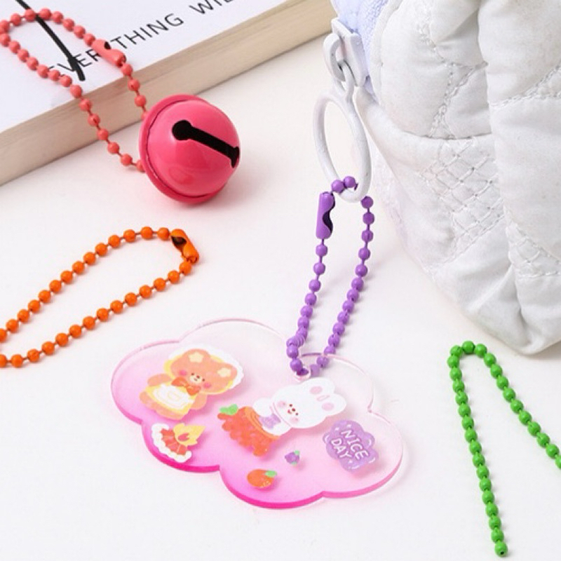 พวงกุญแจไข่ปลา 20เส้น🎀ขนาด2.4mmโซ่ไข่ปลา ใช้ทำของที่ระลึก งานdiy ของขวัญ - รูปที่ 5