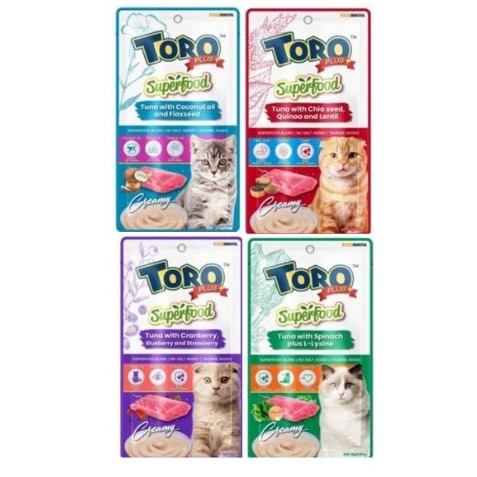 Toro plus Superfood ขนมแมวเลีย 14g x20ซอง*โปรดอ่านรายละเอียดก่อนสั่งซื้อ
