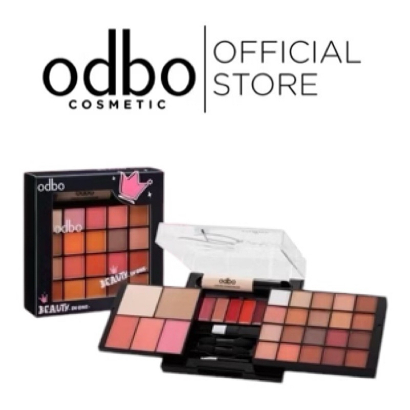 odbo Beauty In One พาเลทที่รวมทุกความสวยไว้ในตลับเดียว Eyeshadow+Blush+Lips+Hightlight+Contour OD100