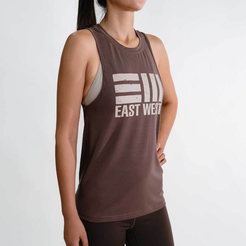 เสื้อแขนกุด East West เสื้อกล้ามกีฬา ผู้หญิง SHUI SINGLET WOMEN - TIRAMISU