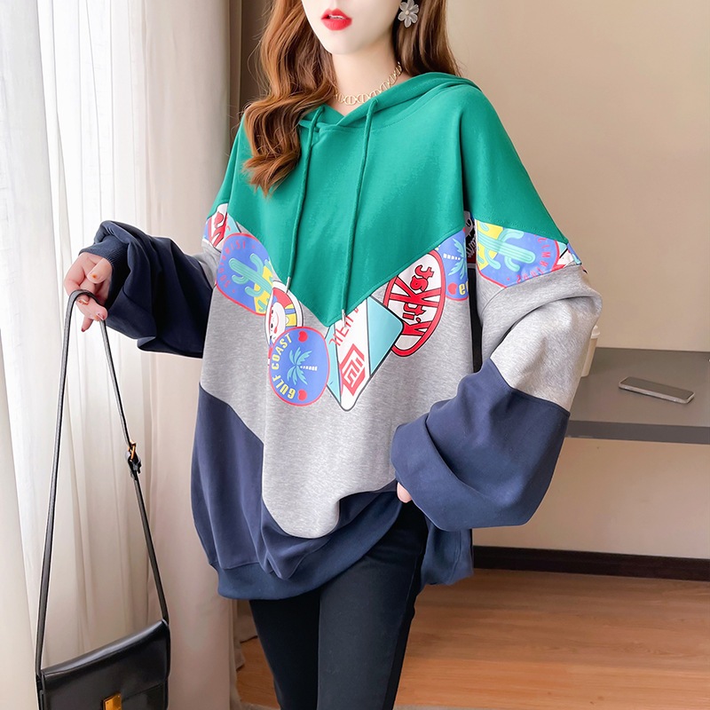 เสื้อแขนยาวสเวตเตอร์ Oversize (อก 50-64 นิ้ว) สกรีนลายสกู๊ปปี้ดู ชาย/หญิงใส่ได้ ผ้าคอตตอล  B33