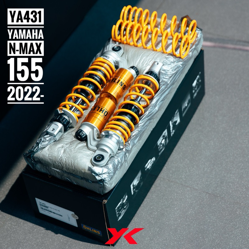 ใหม่! โช๊คหลัง Ohlins รุ่น Yamaha Nmax155 (YA431) 2022-ปีปัจุบัน (ความสูง 322.5mm)ของแท้100% พร้อมส่