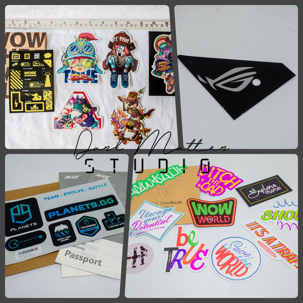 [ถูกที่สุดในโลก] SET #2 Sticker แต่ง Case PC, Notebook สติ๊กเกอร์แถมของแท้ แถมจาก การ์ดจอ Mainboard 