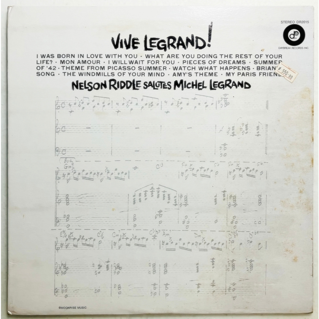 แผ่นเสียง LP Vinyl Record | Nelson Riddle – Vive Legrand!