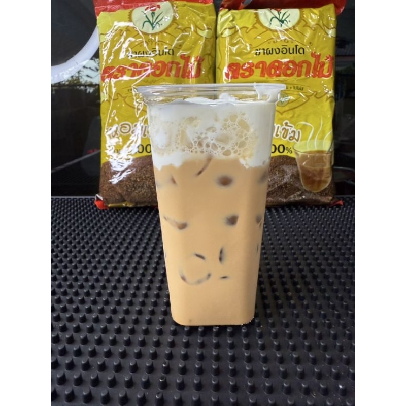 ชาใต้ ไม่ผสมสี ชาอินโดห่อสีน้ำตาล หอมเข้ม ตราดอกไม้ขนาด 1KG