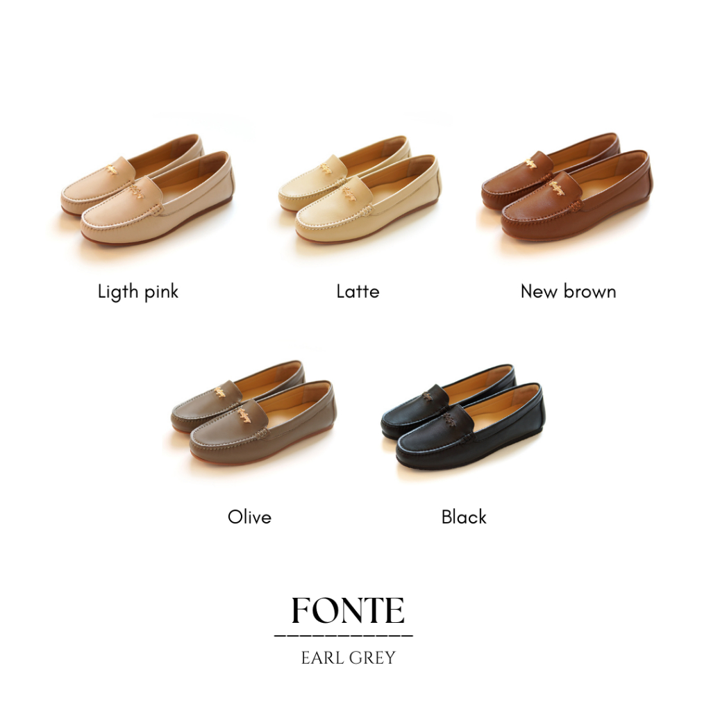 EARL GREY รองเท้าหนังแกะแท้  รุ่น Fonte series in Light pink