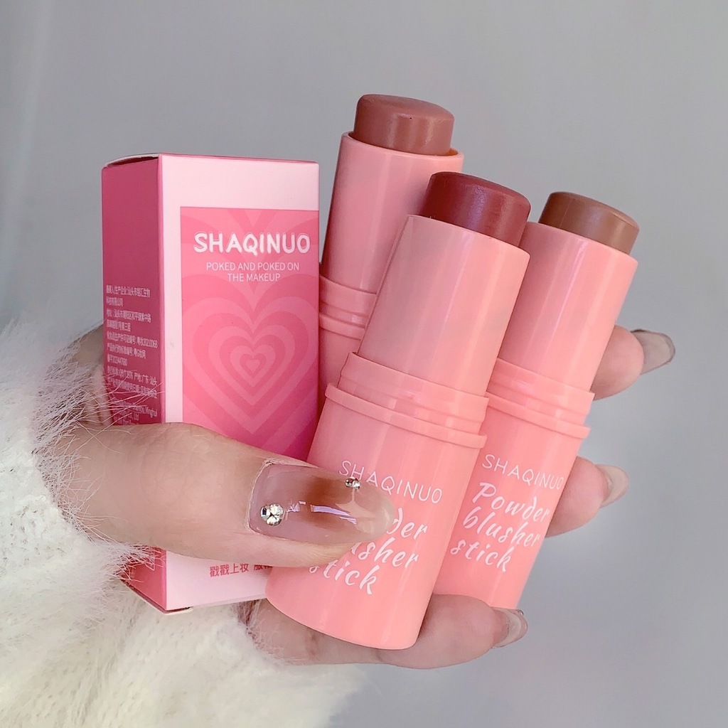 S-887 SHAQINUO Powder Blusher Stick บลัชออนเนื้อครีม เนื้อแมตต์ บลัชออนครีมสติ๊ก