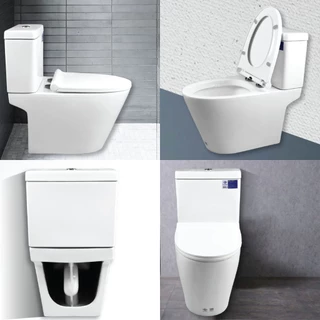 Blue diamond สุขภัณฑ์ ชักโครก FH 2572 ระบบน้ำ ไซฟอน เจ็ท สีขาว ฟรี ขี้ผึ้งกันกลิ่น สายน้ำดี มี มอก.